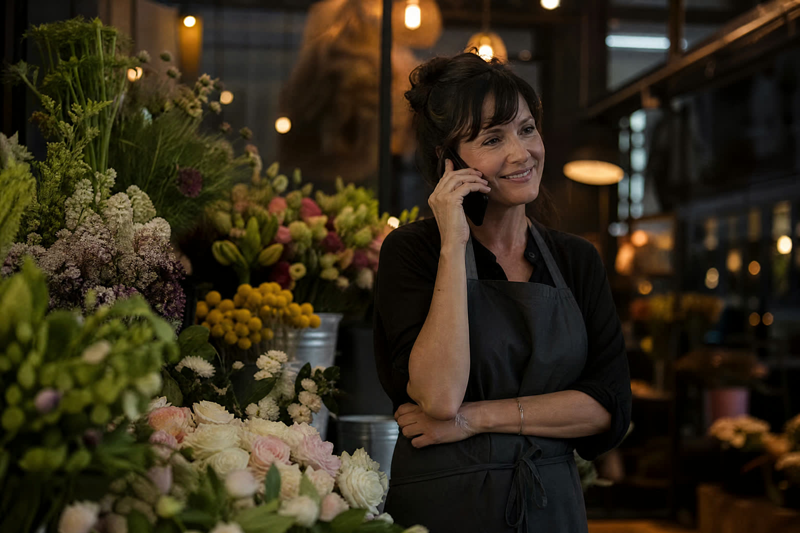 Business owner taking the call